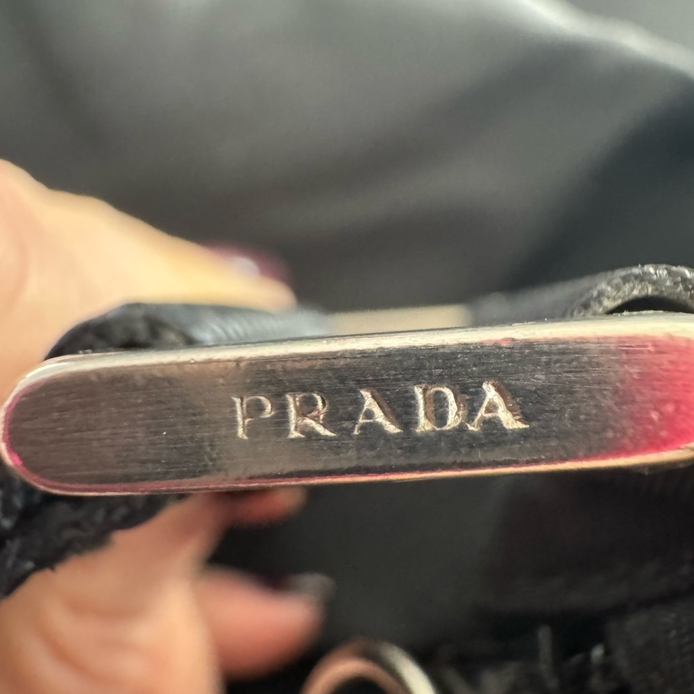 Authentic Vintage Prada Tessuto Nylon Crossbody Bag Black Y2K – Made in Italy - Picture 7 of 10